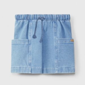 Calções de ganga com bolsos laterais