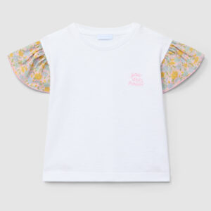 T-shirt "you are sweet" mangas de folho tecido Liberty