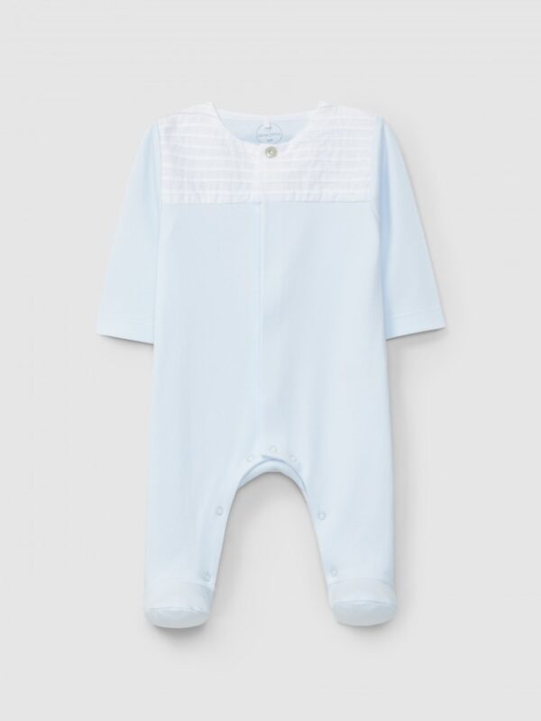 Babygrow sem gola com detalhe de nervuras