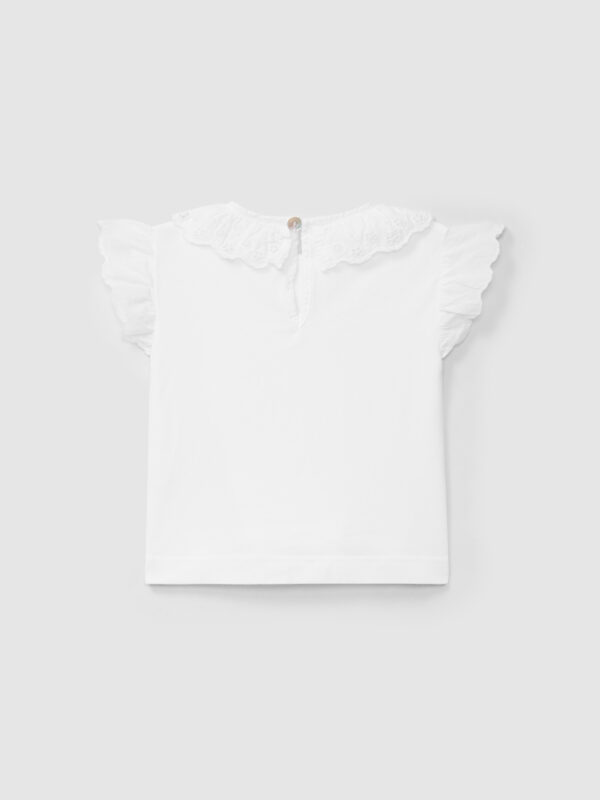 T-shirt gola de folho bordado inglês - Image 2