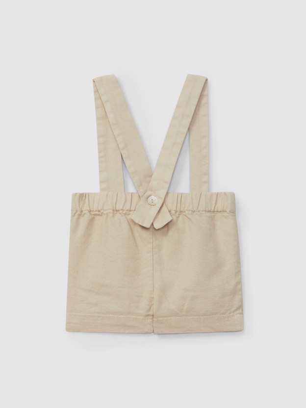 Calções de alças em tecido canvas - Image 2