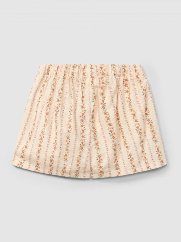 Calções pull-up micro-vichy e flores - Image 2