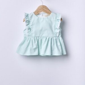 Blusa em tecido xadrez Vichy