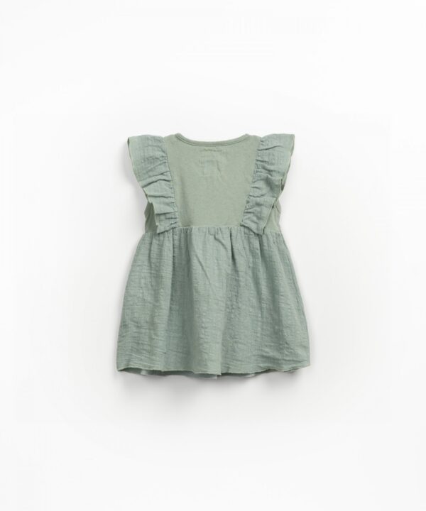 Vestido com mistura de malha e tecido - Image 2