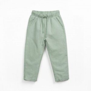 Calça em linho e algodão orgânico com bolsos