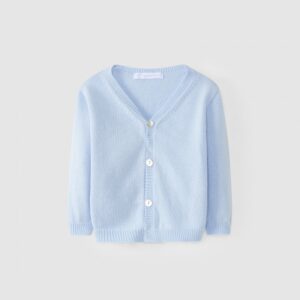 Casaco tricotado decote em bico