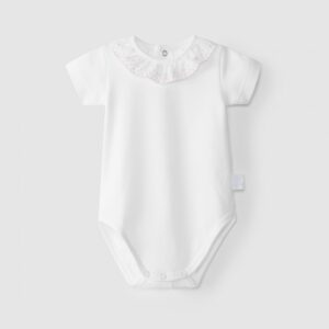 Body com gola bordado inglês