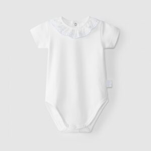 Body com gola bordado inglês