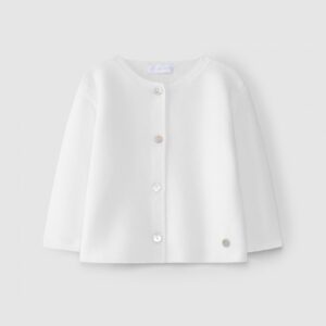 Casaco decote redondo tricotado