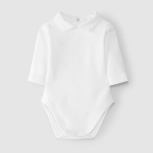 Body gola de bico com detalhe de bordado