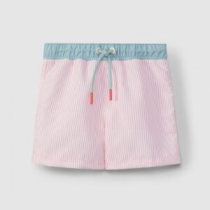 Calções de banho riscas finas com bolso