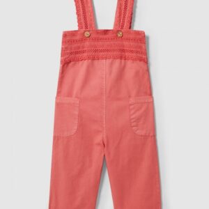 Jardineiras bordado inglês