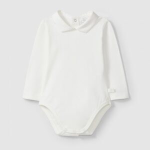 Body manga comprida gola de bico