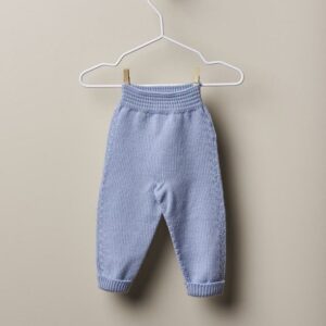 Calças tricotadas em lã