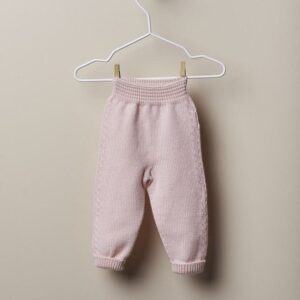 Calças tricotadas em lã