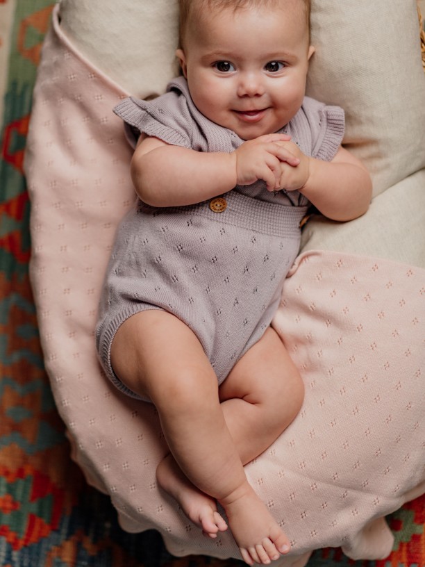 Manta tricotada em algodão orgânico - Image 2