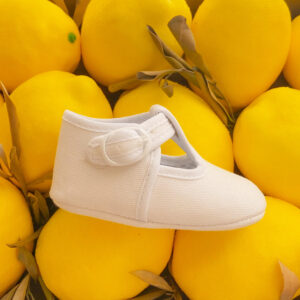 Sapato de tecido branco Cuquito