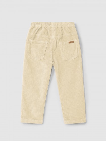 Calças pull-up em bombazine com quatro bolsos - Image 2