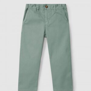 Calças em sarja com quatro bolsos