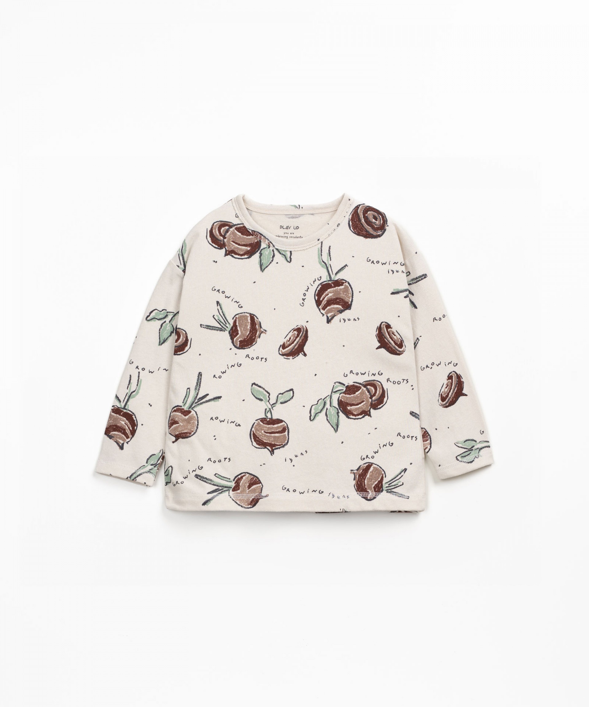 T-shirt de malha com mistura de fibras