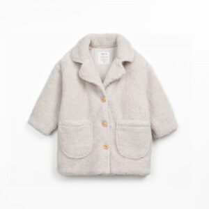 Casaco de pêlo com bolsos