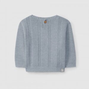 Camisola tricotada com efeito ponto de arroz