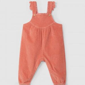 Jardineiras em bombazine com detalhe de folho