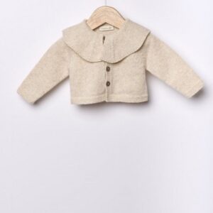 Casaco tricotado em lã merino