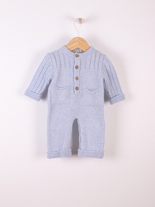 Macacão tricotado em lã merino