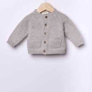 Casaco tricotado em lã merino