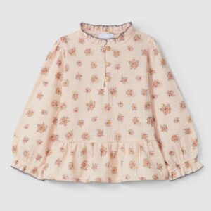 Blusa flores algodão orgânico