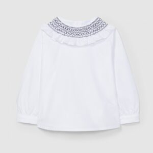 Blusa com gola de smocks