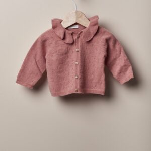 Casaco tricotado tricotado em lã