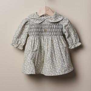 Vestido em tecido de algodão florido