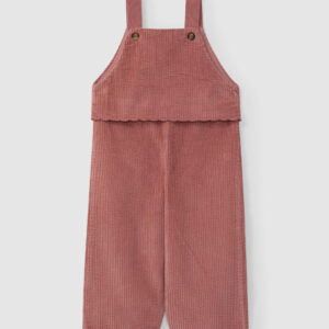 Jardineiras em bombazine com detalhe no peito