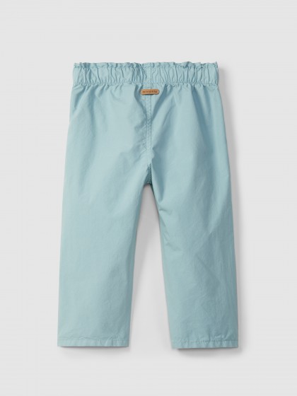 Calças pull-up em sarja com fita decorativa - Image 2