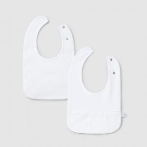 Pack de dois babetes jacquard de riscas