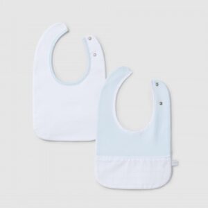 Pack de dois babetes jacquard de riscas