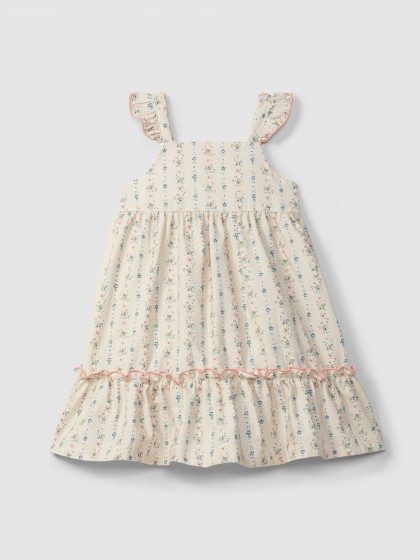 Vestido seersucker estampado floral