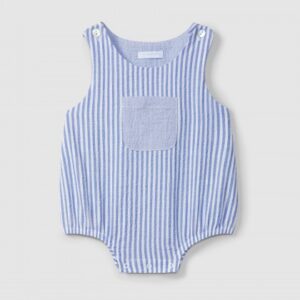 Fofo seersucker de riscas com bolso