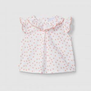 Blusa com detalhes em cor contraste