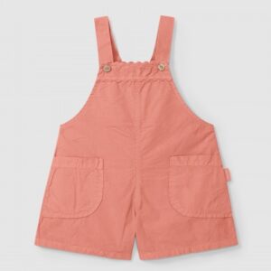 Calções de peito em sarja com detalhe de espiguilha