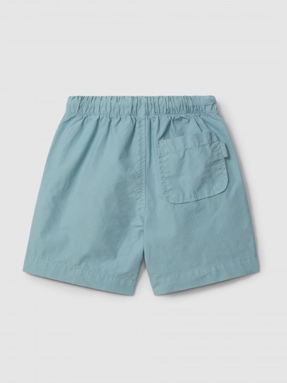 Calções pull-up lisos em sarja com três bolsos - Image 2