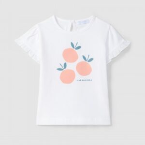 T-shirt estampada com detalhe em relevo