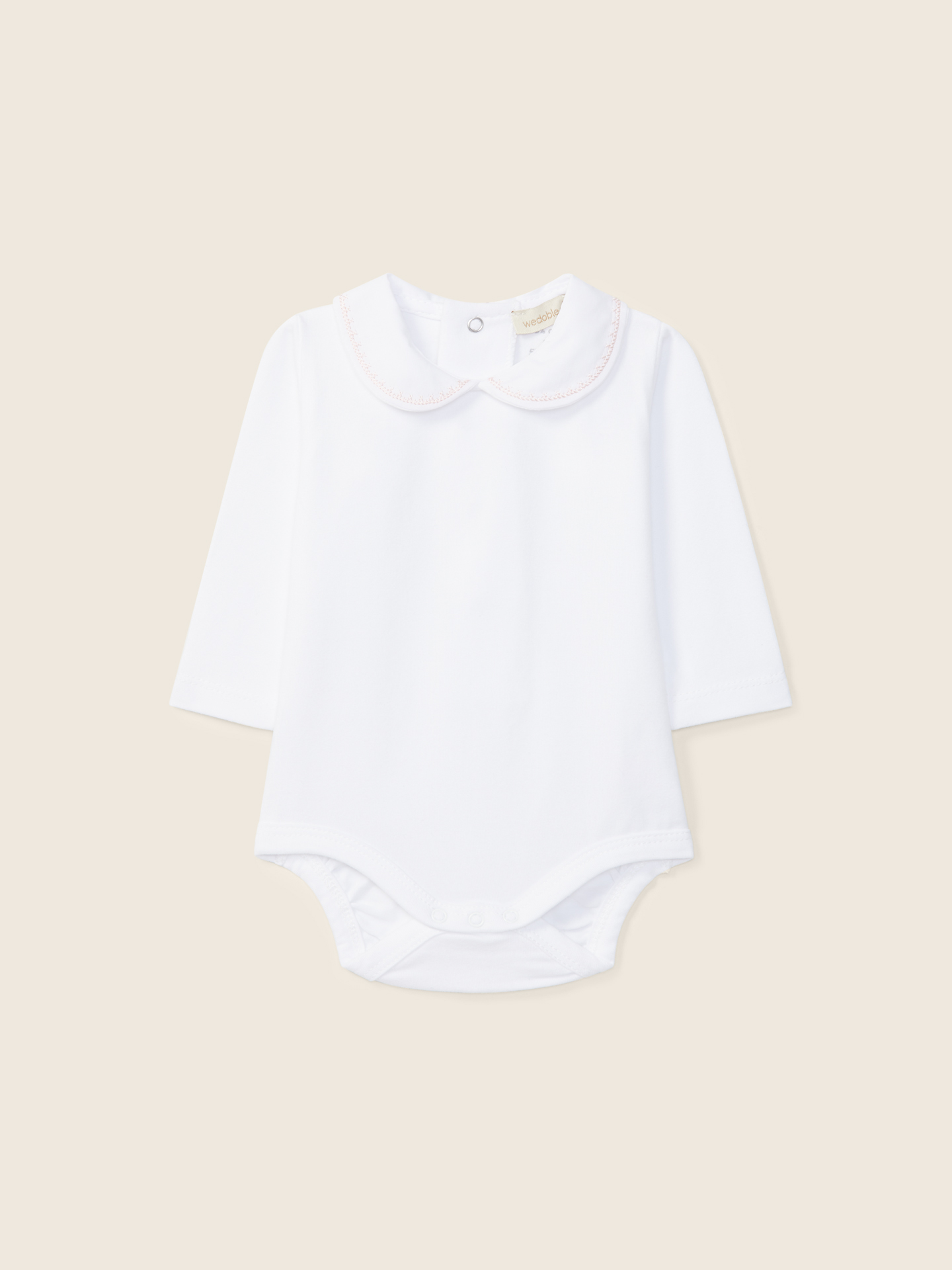 Body de manga comprida com gola redonda