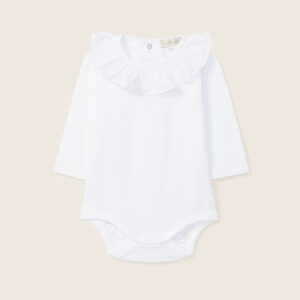 Body de manga comprida com folho