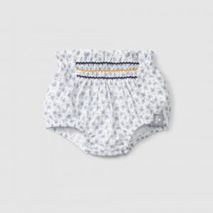 Tapa fraldas pull-up flores com detalhe de espiguilha
