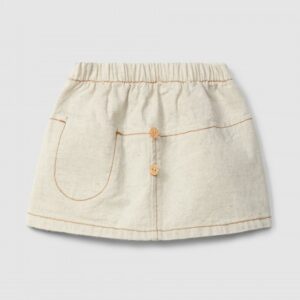 Saia pull-up estilo orgânico com bolso