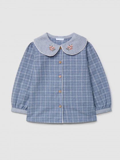 Blusa xadrez e micro-vichy