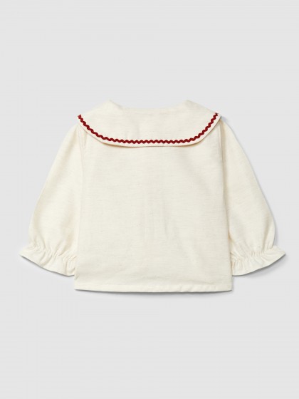 Blusa com detalhe de espiguilha em cor contraste - Image 2